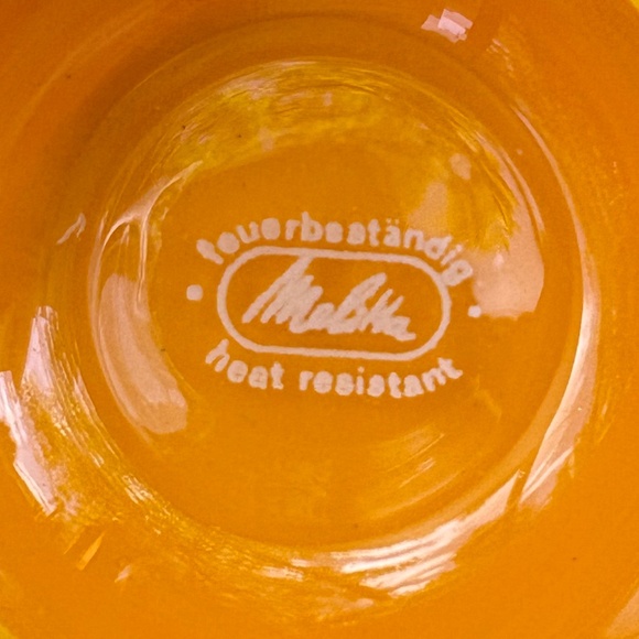Melitta 5 Orange Glasses & Tray - Picture 3 of 5